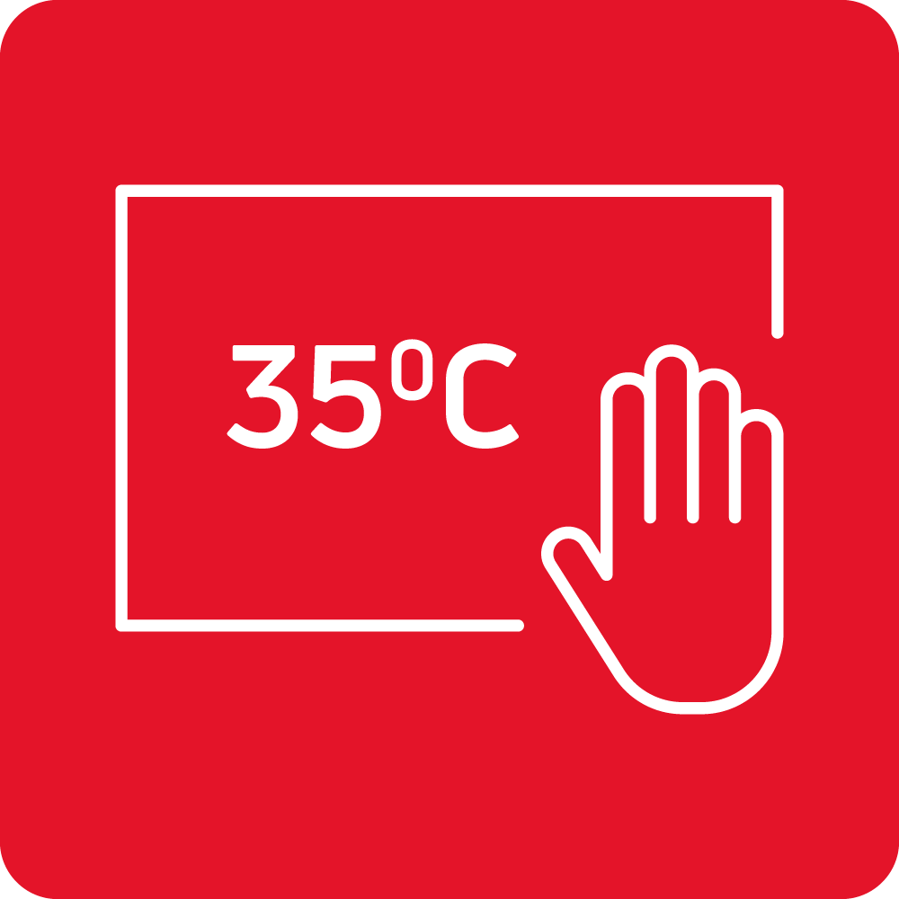 Hideg homlokzat 35°C