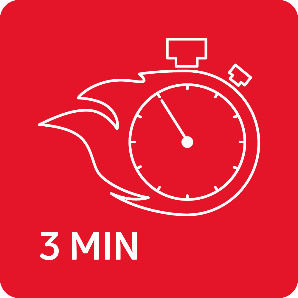 Preheating in 3 minutes